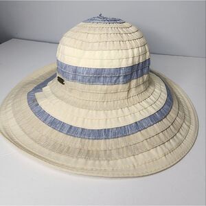 Sun And Sand Tropical Beach Summer Floppy Multi Earth Tone Vacation Hat